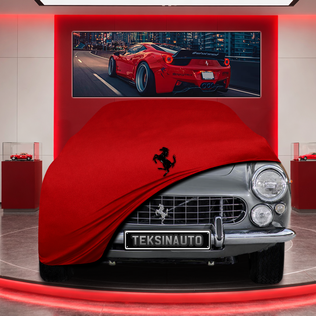 Ferrari 330 Custom Fit Indoor Car Cover Soft Stretch Black Gray Blue Red Dust Protection Garage Cover Laser Cut + Bag
