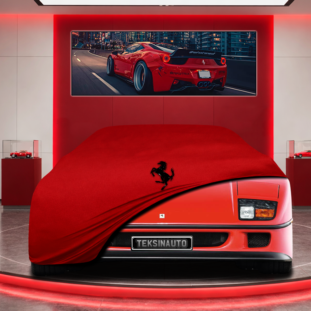 Ferrari F40 Custom Fit Indoor Car Cover Soft Stretch Black Gray Blue Red Dust Protection Garage Cover Laser Cut + Bag