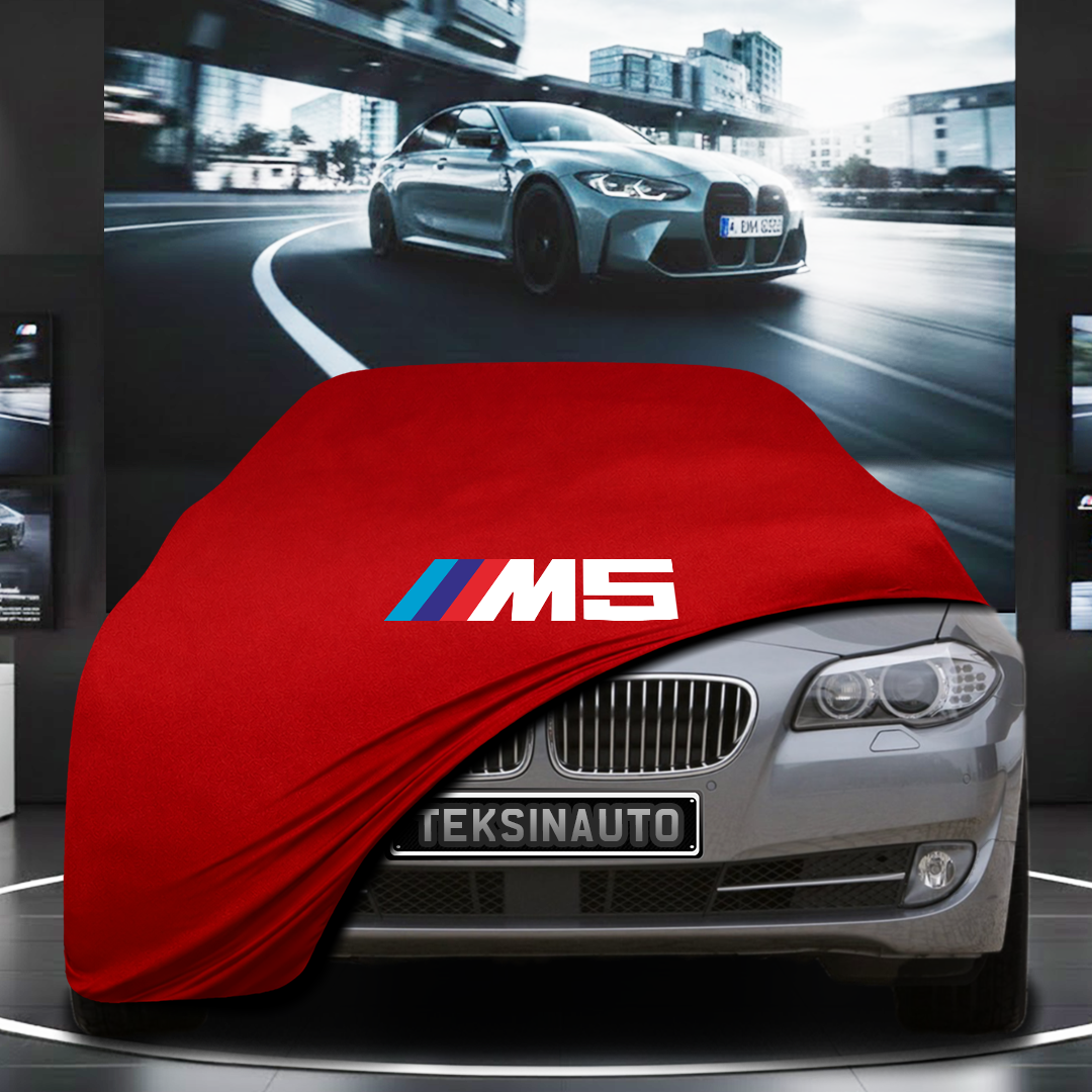 BMW M5 F10 SEDAN (2010-2017) Custom Fit Indoor Car Cover Soft Stretch Black Gray Blue Red Dust Protection Garage Cover Laser Cut + Bag