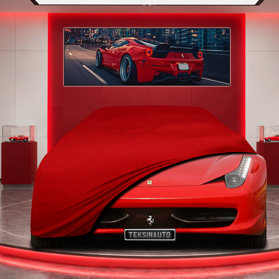 Ferrari 458 Custom Fit Indoor Car Cover Soft Stretch Black Gray Blue Red Dust Protection Garage Cover Laser Cut + Bag