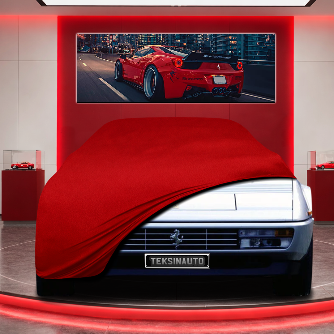 Ferrari Mondial Custom Fit Indoor Car Cover Soft Stretch Black Gray Blue Red Dust Protection Garage Cover Laser Cut + Bag