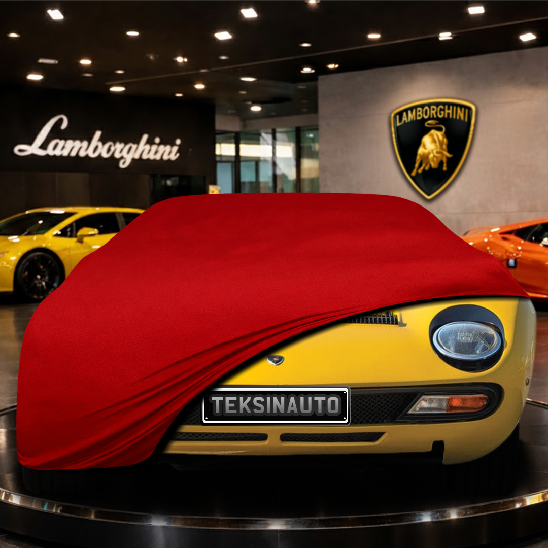 Lamborghini Miura (1966-1969) Custom Fit Indoor Car Cover Soft Stretch Black Gray Blue Red Dust Protection Garage Cover Laser Cut + Bag