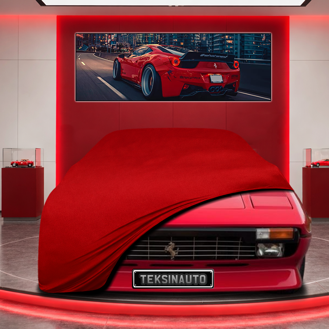 Ferrari 308 Custom Fit Indoor Car Cover Soft Stretch Black Gray Blue Red Dust Protection Garage Cover Laser Cut + Bag