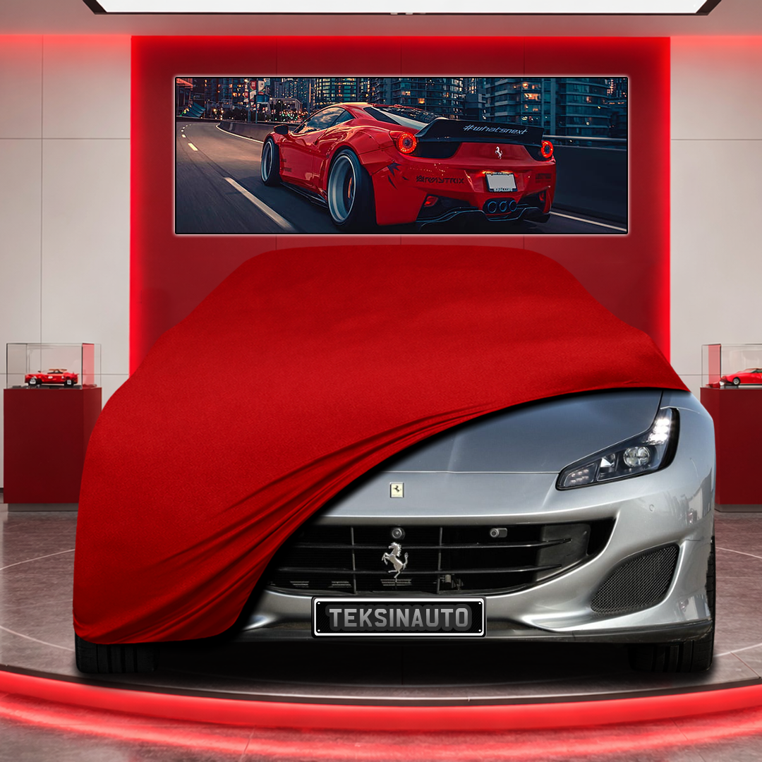 Ferrari Portofino Custom Fit Indoor Car Cover Soft Stretch Black Gray Blue Red Dust Protection Garage Cover Laser Cut + Bag