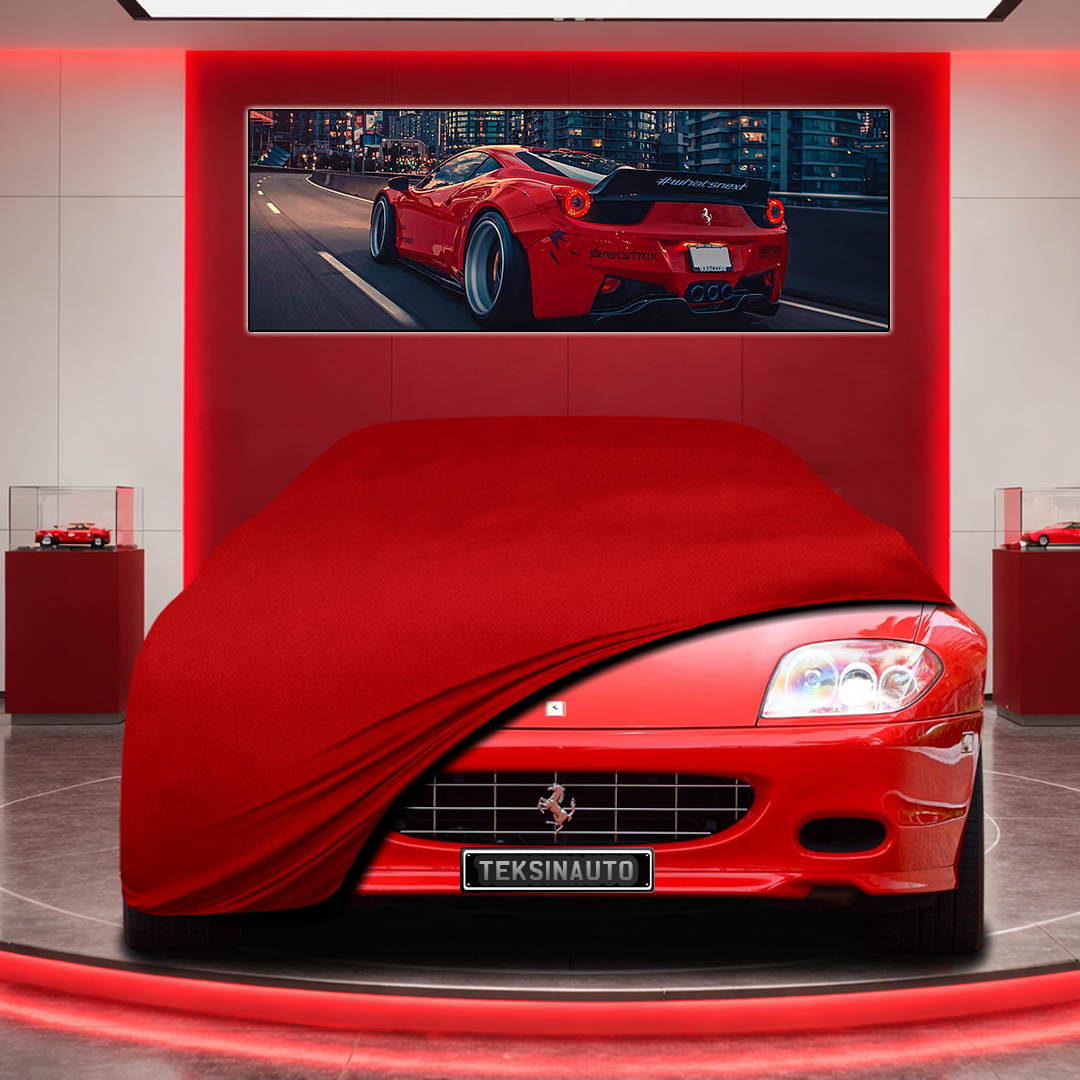Ferrari 575 SuperAmerica Custom Fit Indoor Car Cover Soft Stretch Black Gray Blue Red Dust Protection Garage Cover Laser Cut + Bag