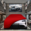 Porsche Taycan (Y1A)Custom Fit Indoor Car Cover Soft Stretch Black Gray Blue Red Dust Protection Garage Cover Laser Cut + Bag