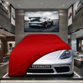 Porsche 718 (982) Custom Fit Indoor Car Cover Soft Stretch Black Gray Blue Red Dust Protection Garage Cover Laser Cut + Bag