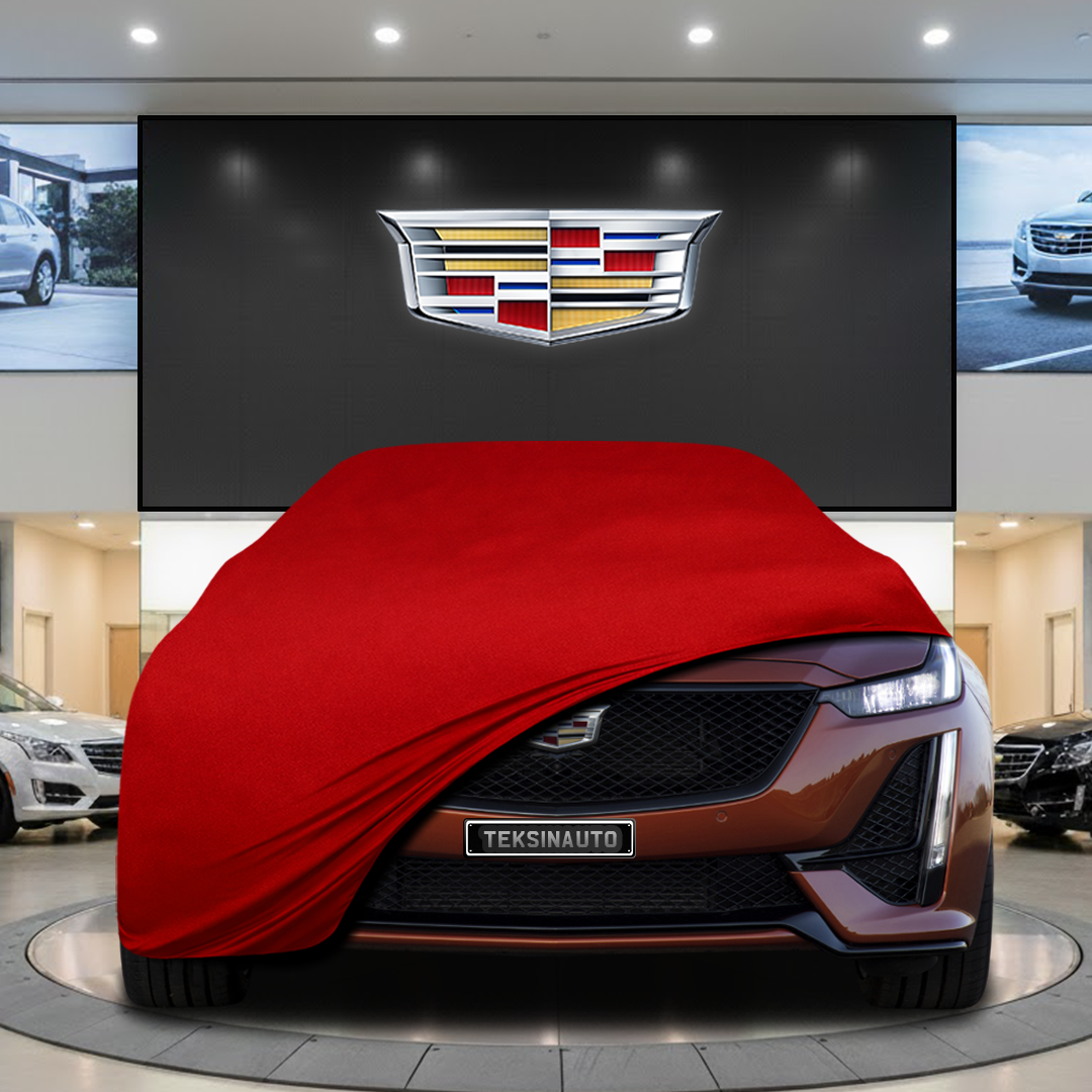 Cadillac CT5 (2019) Custom Fit Indoor Car Cover Soft Stretch Black Gray Blue Red Dust Protection Garage Cover Laser Cut + Bag