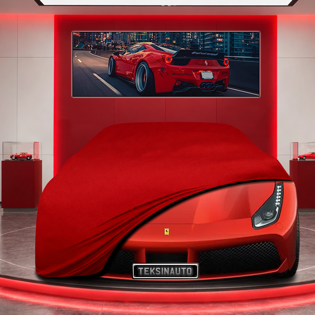 Ferrari 488 Custom Fit Indoor Car Cover Soft Stretch Black Gray Blue Red Dust Protection Garage Cover Laser Cut + Bag