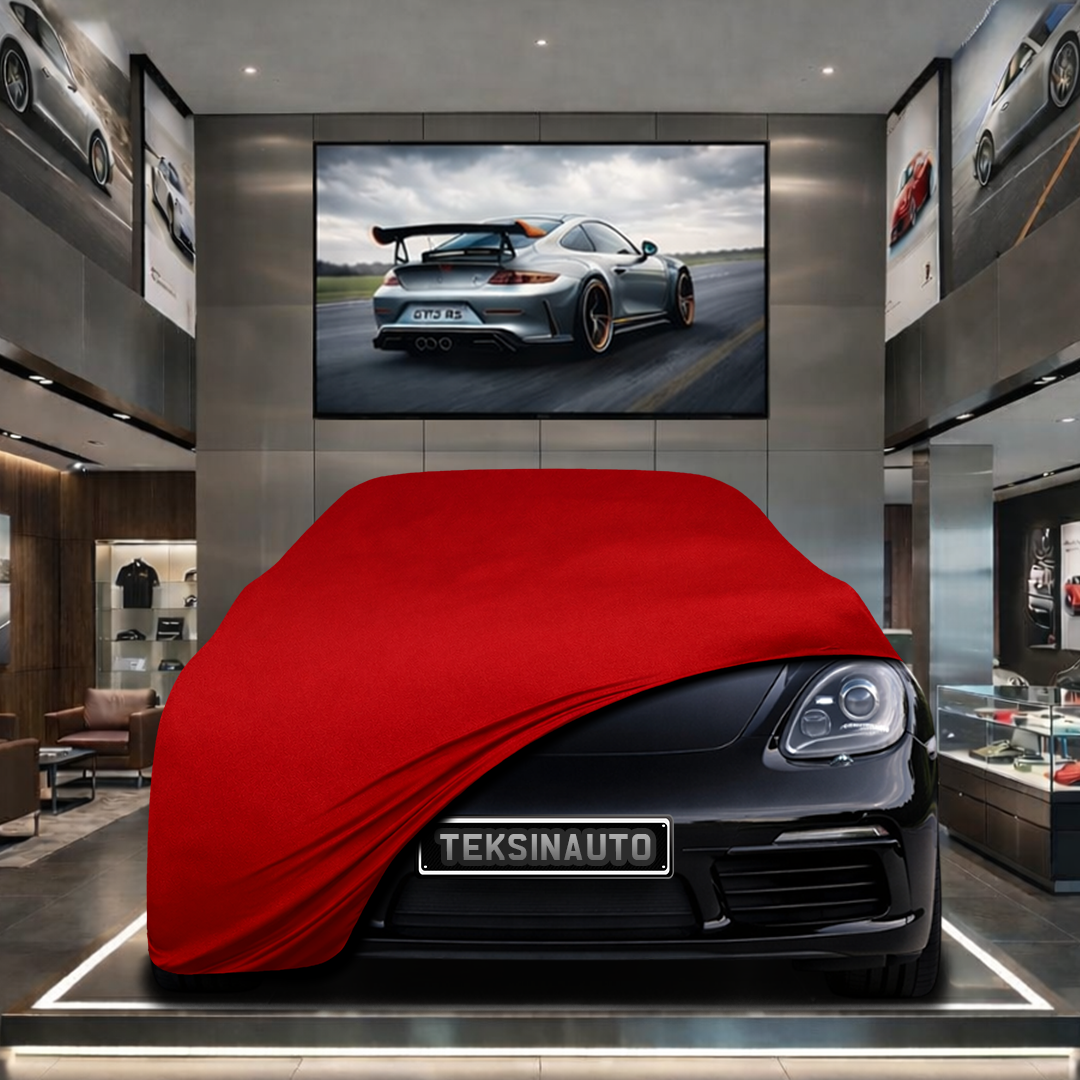 PORSCHE CAYMAN 718 982 2017- Custom Fit Indoor Car Cover Soft Stretch Black Gray Blue Red Dust Protection Garage Cover Laser Cut + Bag