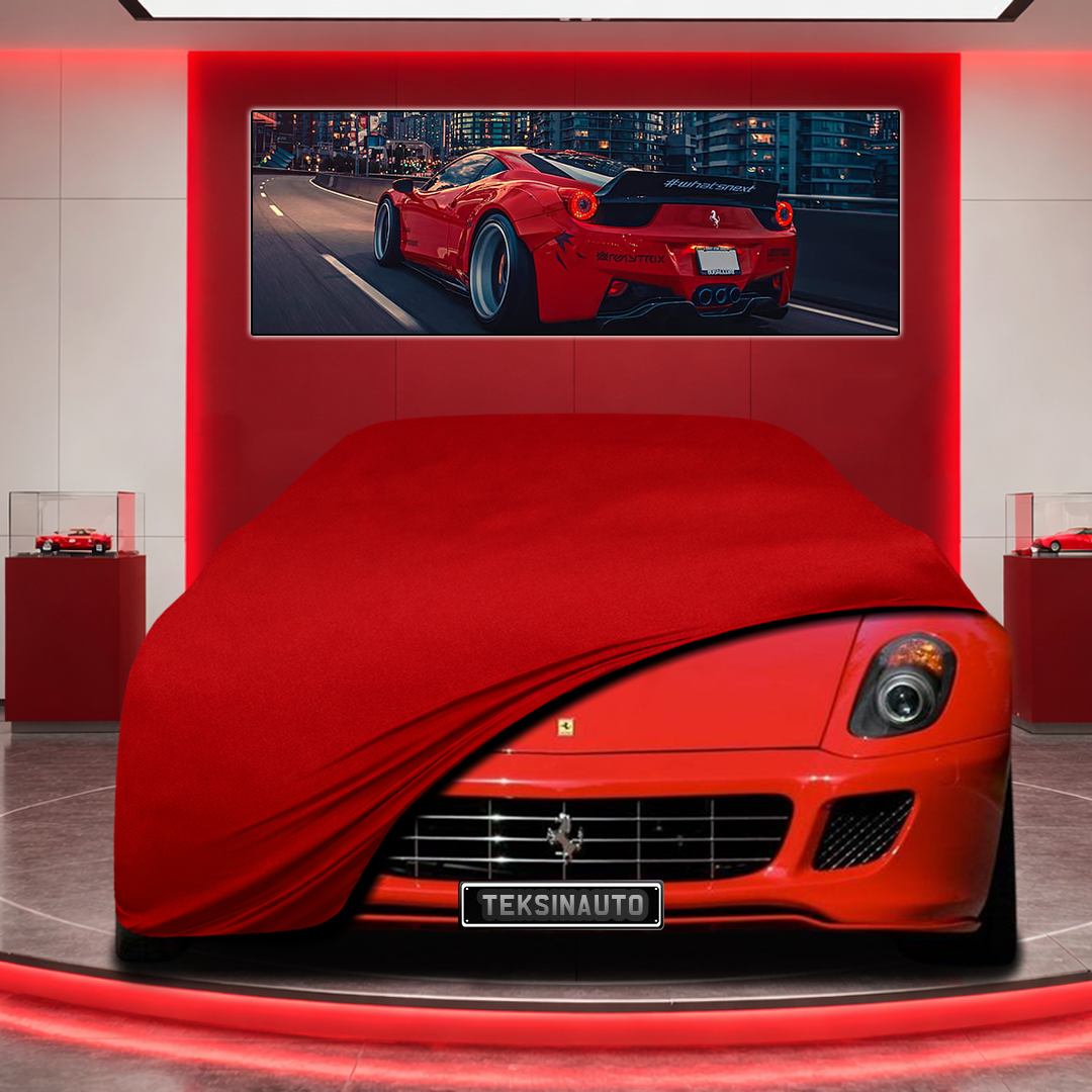 Ferrari 599 Custom Fit Indoor Car Cover Soft Stretch Black Gray Blue Red Dust Protection Garage Cover Laser Cut + Bag