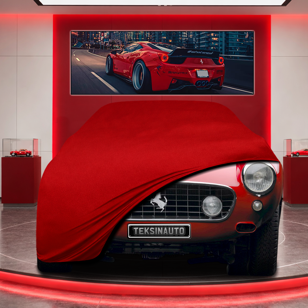 Ferrari 250 Custom Fit Indoor Car Cover Soft Stretch Black Gray Blue Red Dust Protection Garage Cover Laser Cut + Bag