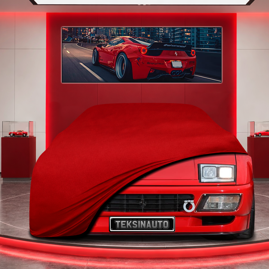 Ferrari 348 Custom Fit Indoor Car Cover Soft Stretch Black Gray Blue Red Dust Protection Garage Cover Laser Cut + Bag