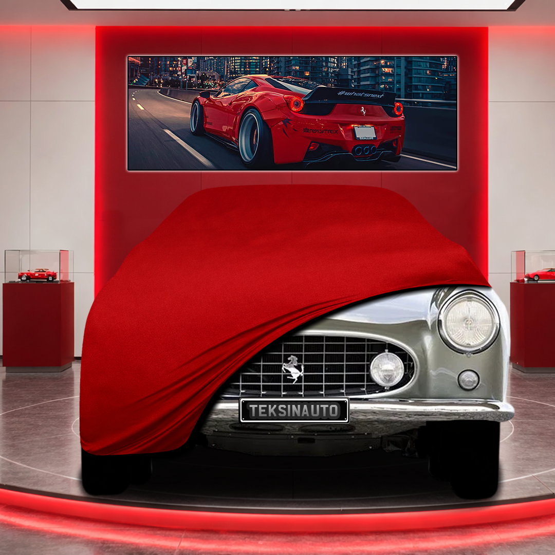 Ferrari 410 Custom Fit Indoor Car Cover Soft Stretch Black Gray Blue Red Dust Protection Garage Cover Laser Cut + Bag