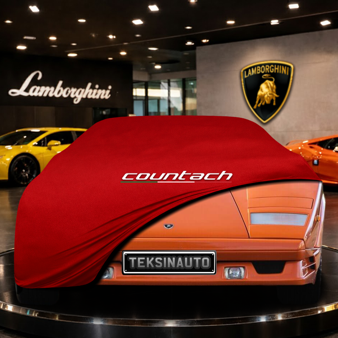 Lamborghini Countach (1974-1991) Custom Fit Indoor Car Cover Soft Stretch Black Gray Blue Red Dust Protection Garage Cover Laser Cut + Bag