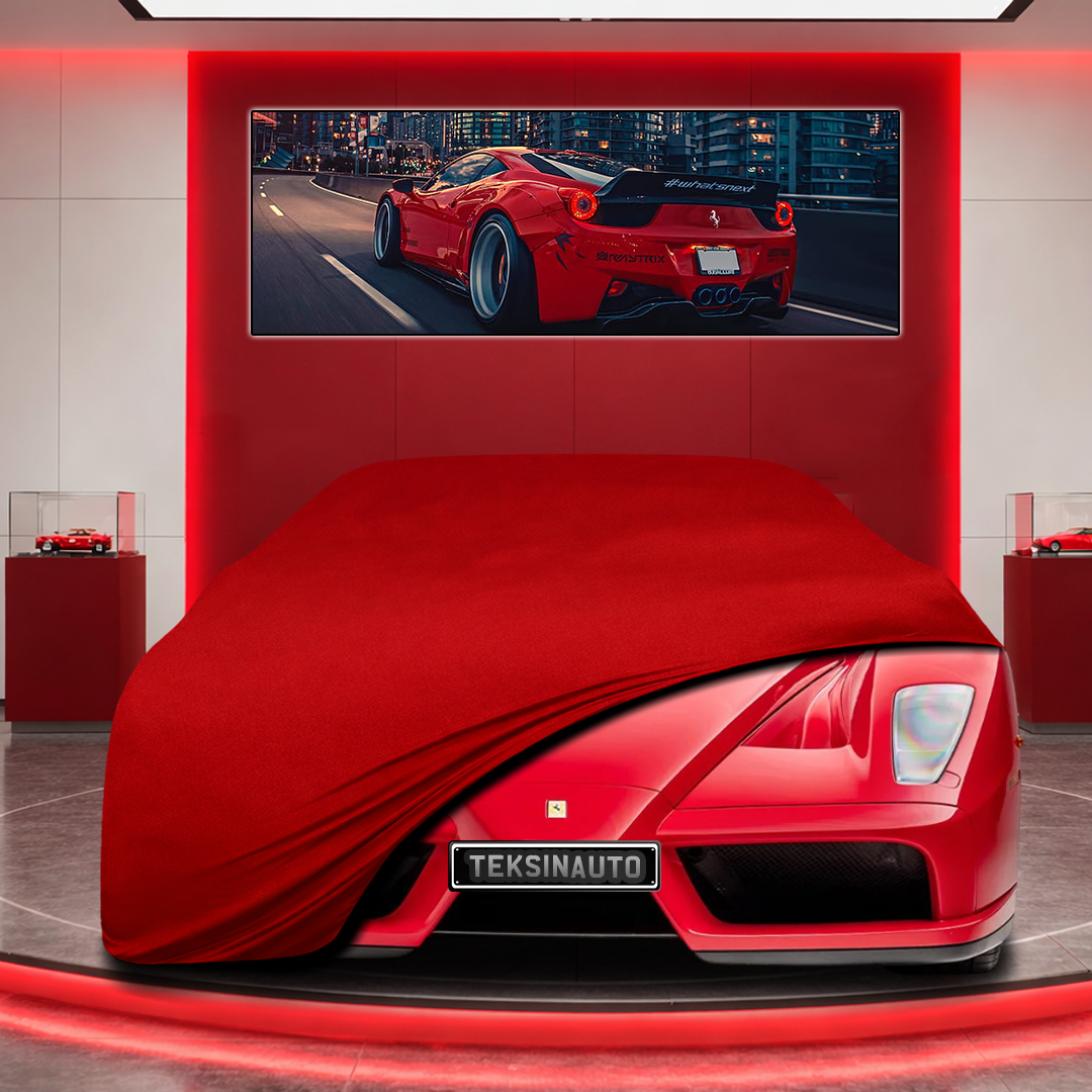 Ferrari Enzo Custom Fit Indoor Car Cover Soft Stretch Black Gray Blue Red Dust Protection Garage Cover Laser Cut + Bag
