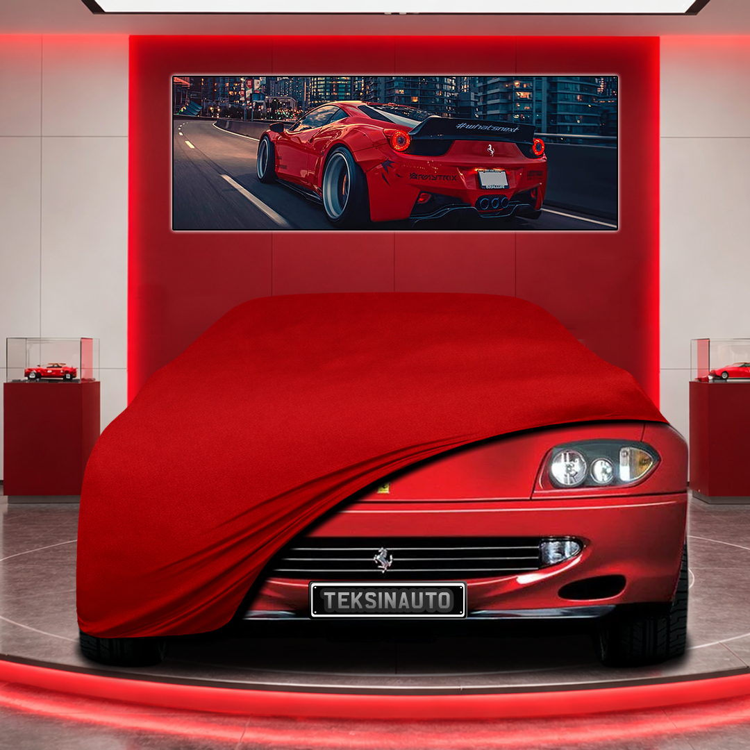 Ferrari 550 Custom Fit Indoor Car Cover Soft Stretch Black Gray Blue Red Dust Protection Garage Cover Laser Cut + Bag
