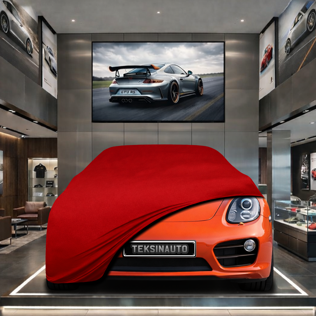 Porsche Cayman 981C (2013-2016) Custom Fit Indoor Car Cover Soft Stretch Black Gray Blue Red Dust Protection Garage Cover Laser Cut + Bag