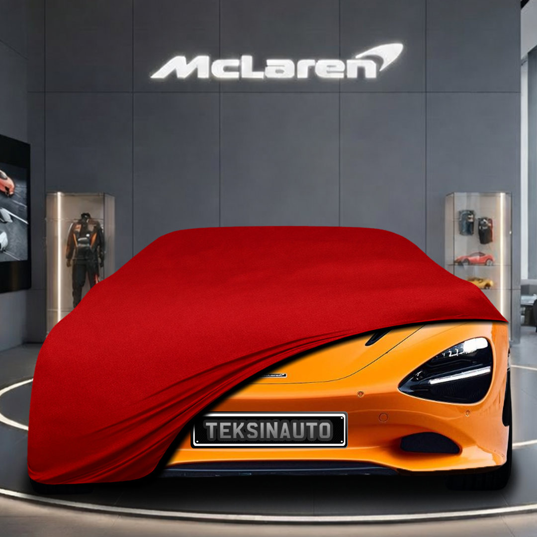 McLaren 750S (2023-) Custom Fit Indoor Car Cover Soft Stretch Black Gray Blue Red Dust Protection Garage Cover Laser Cut + Bag