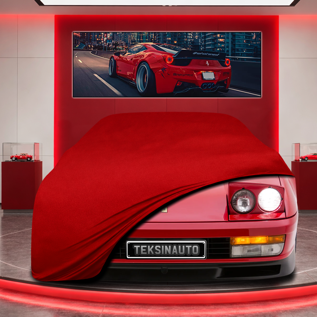 Ferrari Testarossa Custom Fit Indoor Car Cover Soft Stretch Black Gray Blue Red Dust Protection Garage Cover Laser Cut + Bag