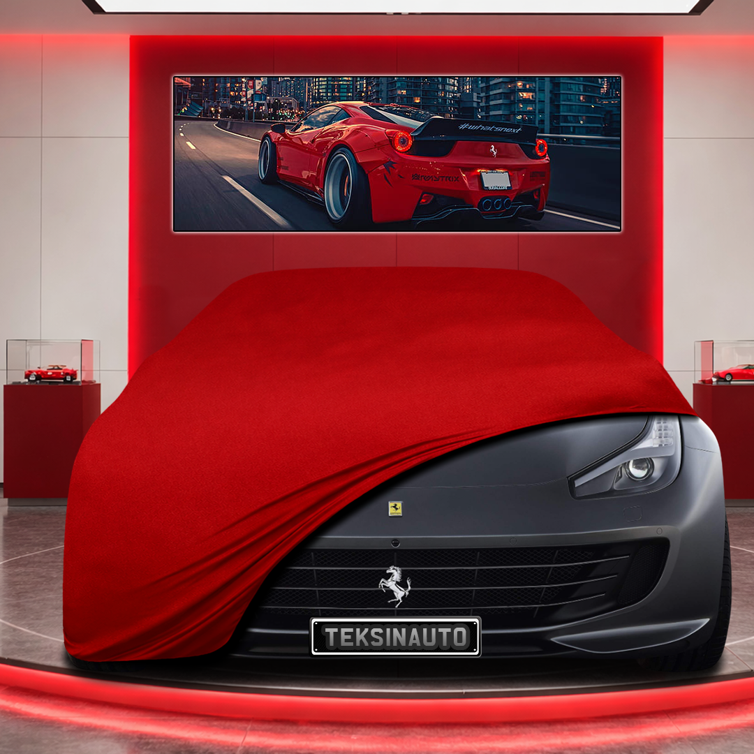 Ferrari GTC4 Custom Fit Indoor Car Cover Soft Stretch Black Gray Blue Red Dust Protection Garage Cover Laser Cut + Bag