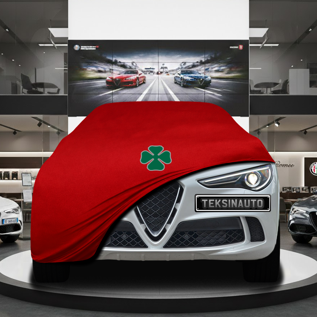 Alfa Romeo Stelvio (2022-) Custom Fit Indoor Car Cover Soft Stretch Black Gray Blue Red Dust Protection Garage Cover Laser Cut + Bag