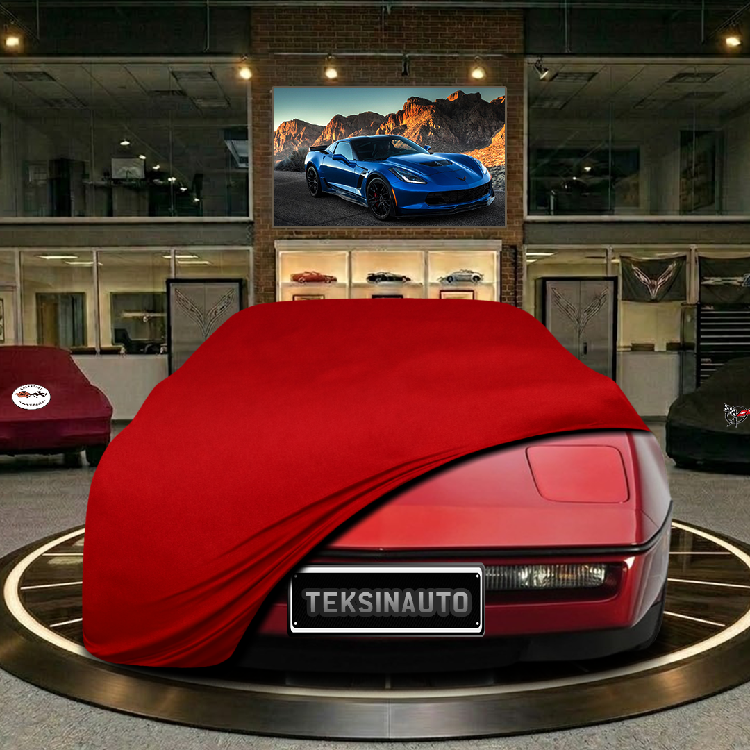 Corvette C4 Custom Fit Indoor Car Cover Soft Stretch Black Gray Blue Red Dust Protection Garage Cover Laser Cut + Bag