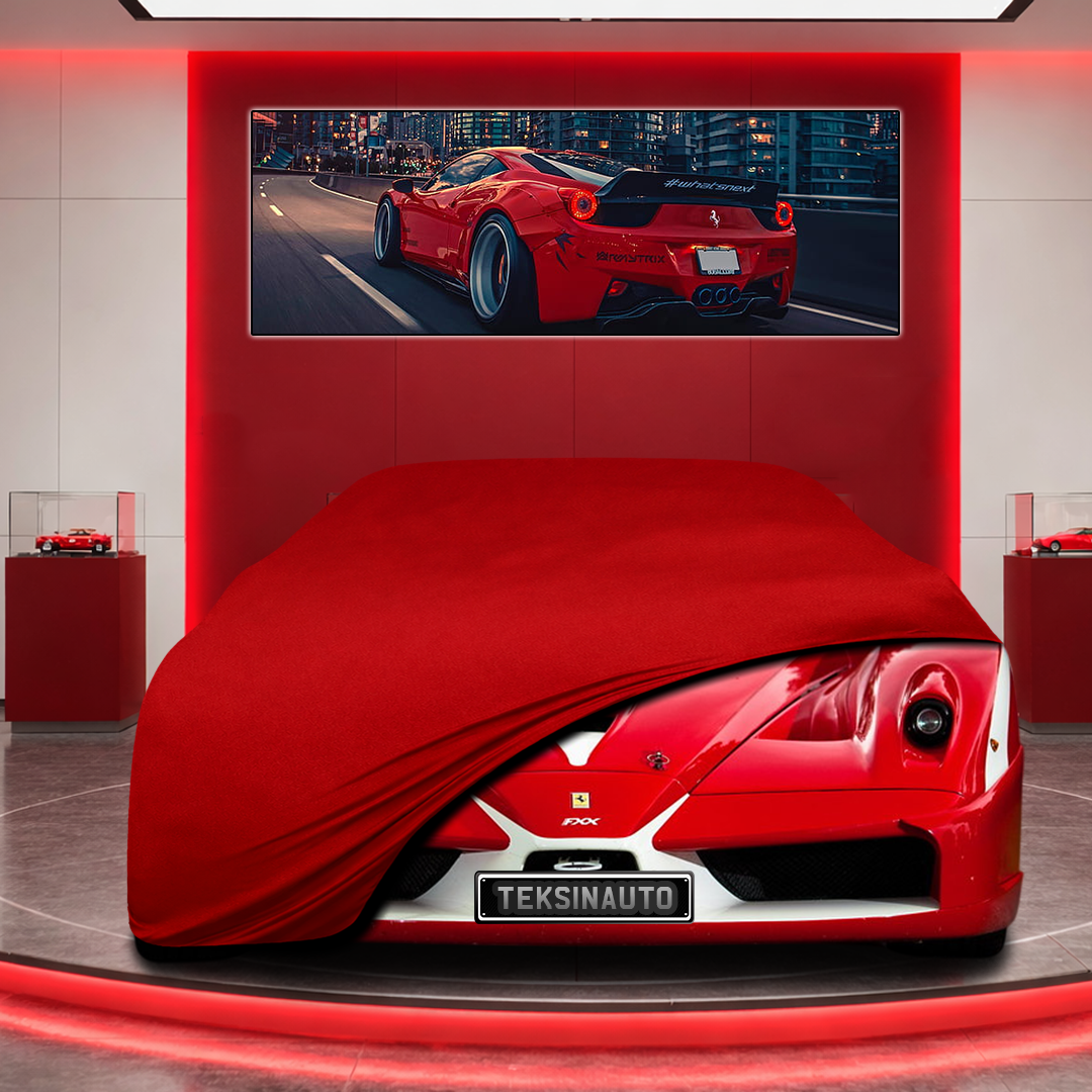 Ferrari FXX Custom Fit Indoor Car Cover Soft Stretch Black Gray Blue Red Dust Protection Garage Cover Laser Cut + Bag