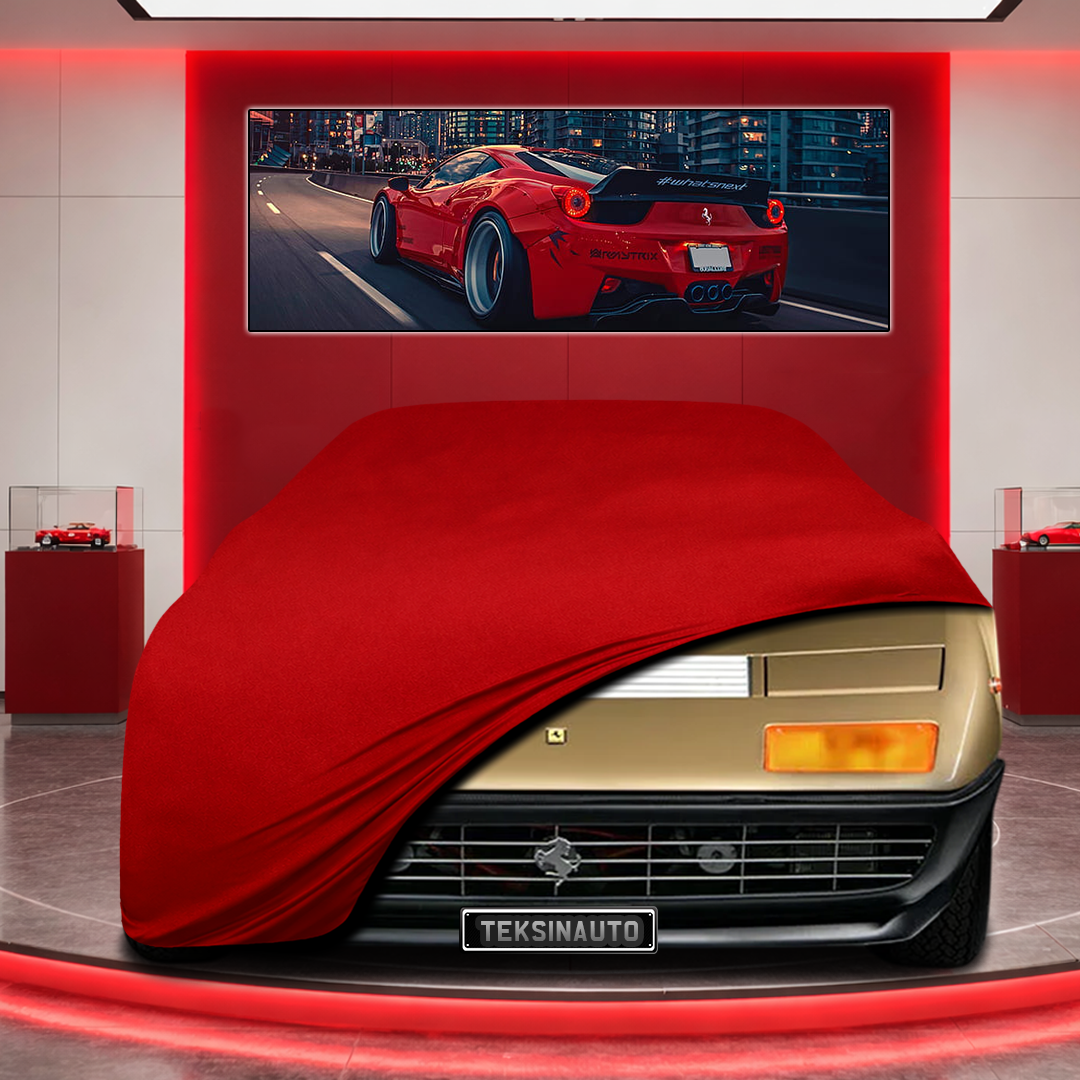 Ferrari BB Custom Fit Indoor Car Cover Soft Stretch Black Gray Blue Red Dust Protection Garage Cover Laser Cut + Bag