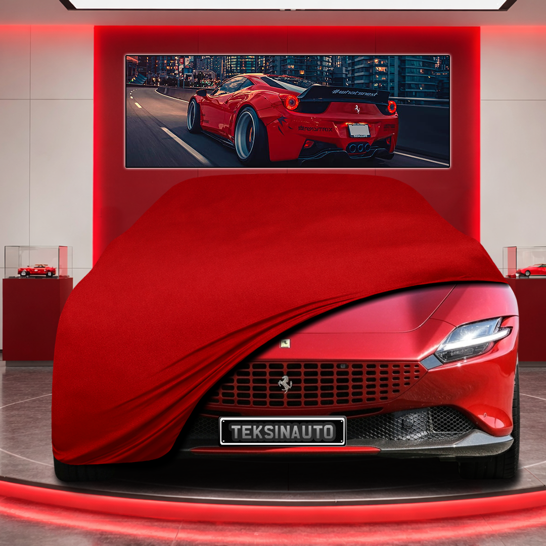 Ferrari Roma Custom Fit Indoor Car Cover Soft Stretch Black Gray Blue Red Dust Protection Garage Cover Laser Cut + Bag