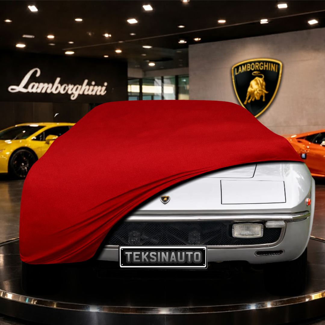 Lamborghini Islero (1968-1970) Custom Fit Indoor Car Cover Soft Stretch Black Gray Blue Red Dust Protection Garage Cover Laser Cut + Bag