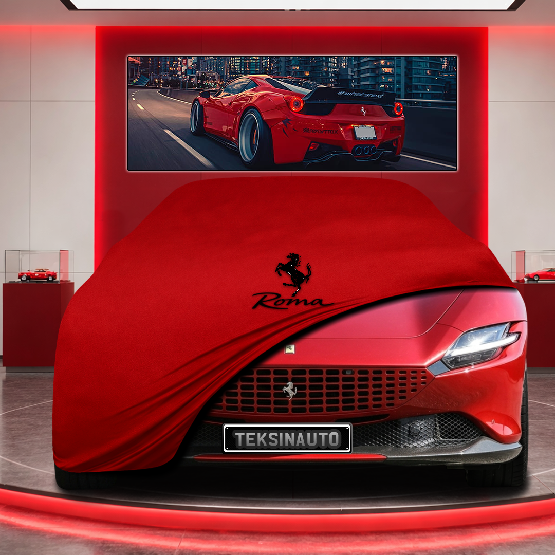 Ferrari Roma Custom Fit Indoor Car Cover Soft Stretch Black Gray Blue Red Dust Protection Garage Cover Laser Cut + Bag