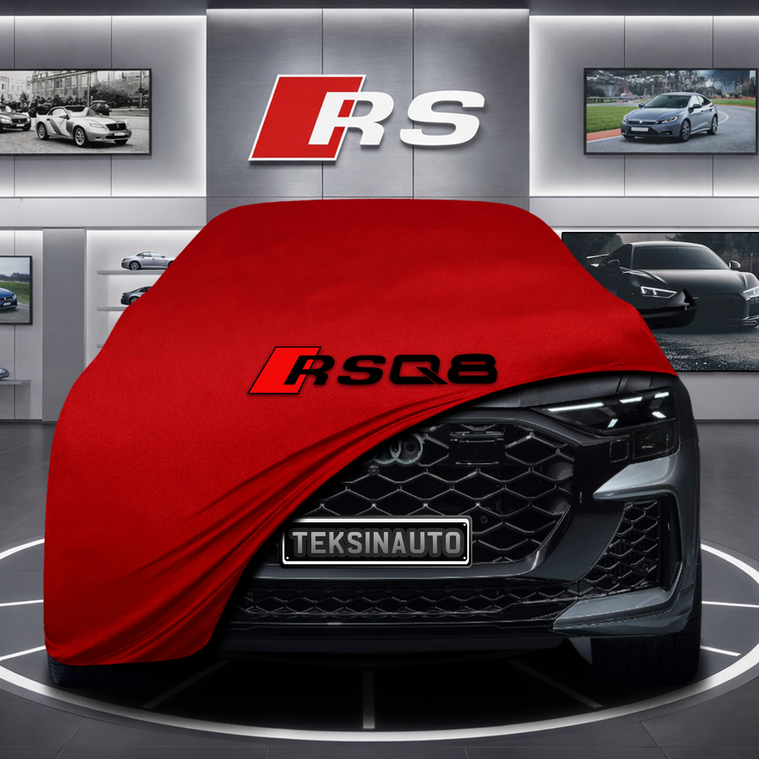 AUDİ Q8 4M Custom Fit Indoor Car Cover Soft Stretch Black Gray Blue Red Dust Protection Garage Cover Laser Cut + Bag