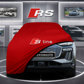AUDİ Q6 GF E-TRON Custom Fit Indoor Car Cover Soft Stretch Black Gray Blue Red Dust Protection Garage Cover Laser Cut + Bag