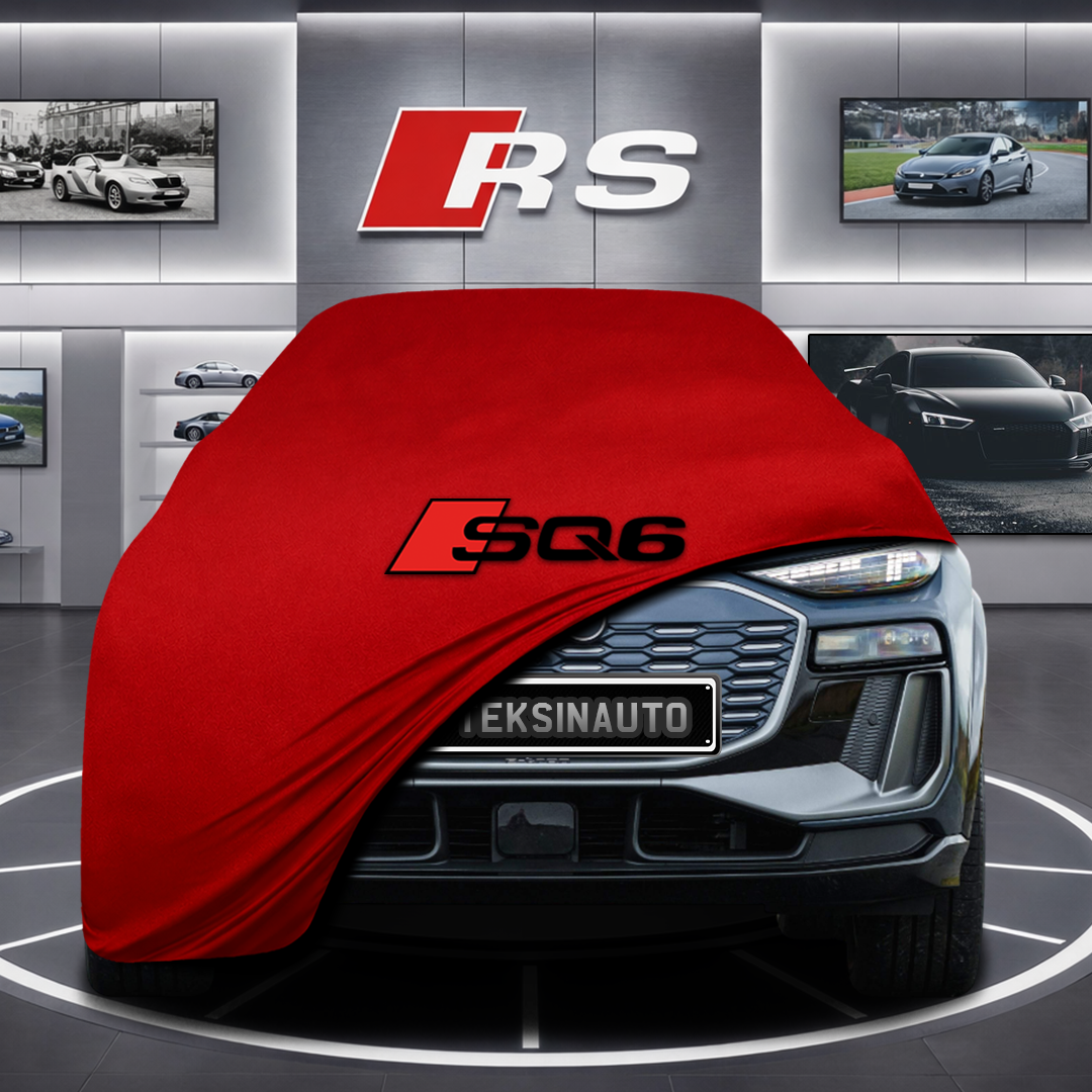 AUDİ Q6 GF E-TRON Custom Fit Indoor Car Cover Soft Stretch Black Gray Blue Red Dust Protection Garage Cover Laser Cut + Bag