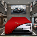 Porsche Taycan (Y1A)Custom Fit Indoor Car Cover Soft Stretch Black Gray Blue Red Dust Protection Garage Cover Laser Cut + Bag