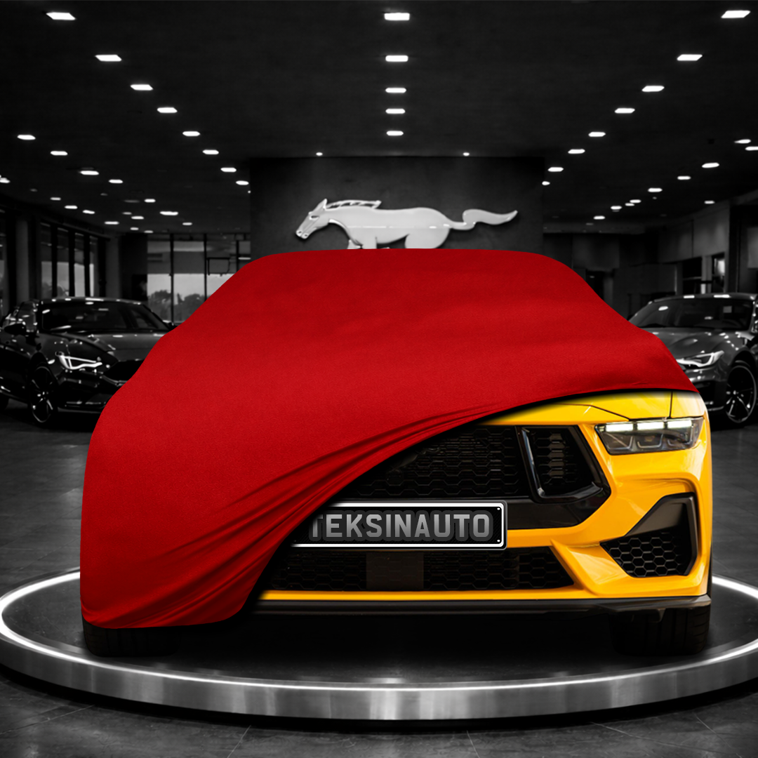 MUSTANG 7 FASTBACK 2024- Custom Fit Indoor Car Cover Soft Stretch Black Gray Blue Red Dust Protection Garage Cover Laser Cut + Bag