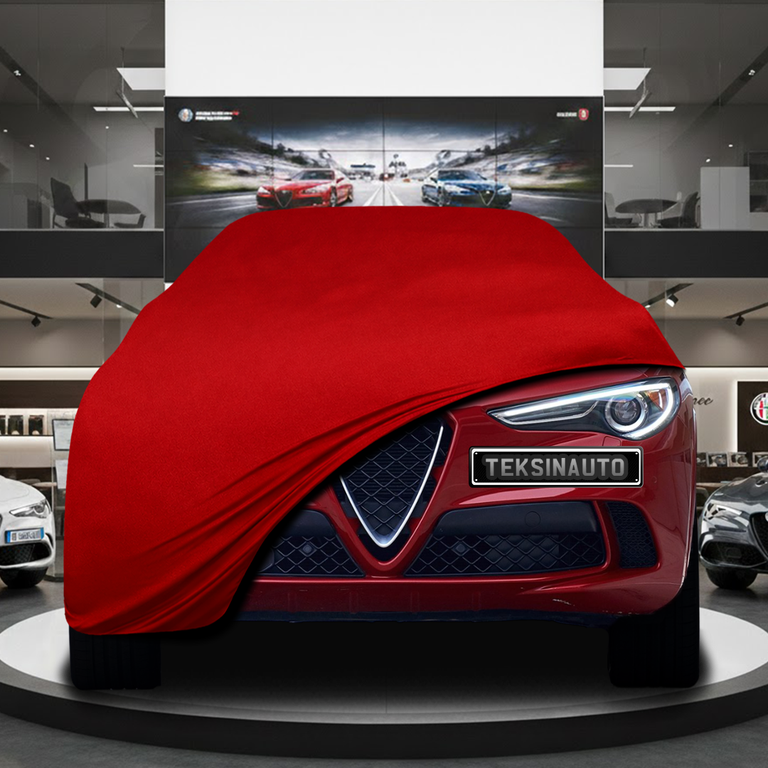 Alfa Romeo Stelvio SUV (2016) Custom Fit Indoor Car Cover Soft Stretch Black Gray Blue Red Dust Protection Garage Cover Laser Cut + Bag