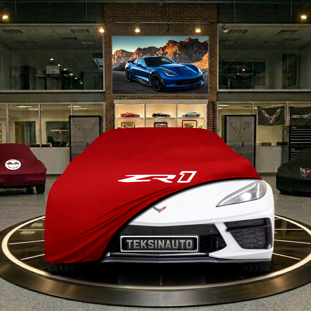 Chevrolet Corvette C8 (2020-) Custom Fit Indoor Car Cover Soft Stretch Black Gray Blue Red Dust Protection Garage Cover Laser Cut + Bag
