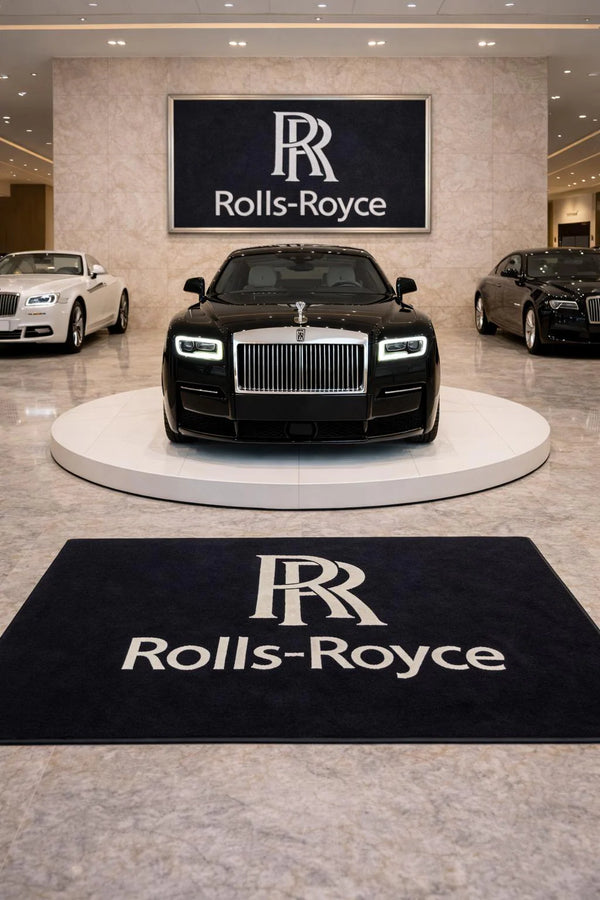 Rolls Royce Premium Luxury Rug (60x87) INCH (150x220) cm Home, Garage & Display Carpet Auto Area Carpet, Car Garage Decor,Car Floor Mat