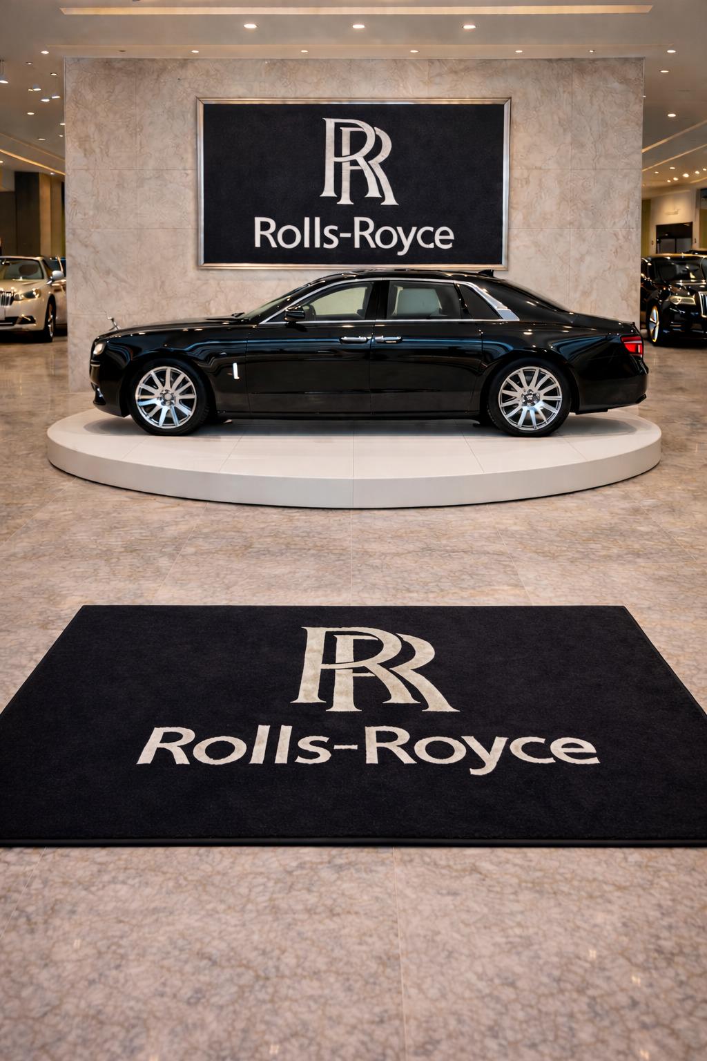 Rolls Royce Premium Luxury Rug (60x87) INCH (150x220) cm Home, Garage & Display Carpet Auto Area Carpet, Car Garage Decor,Car Floor Mat
