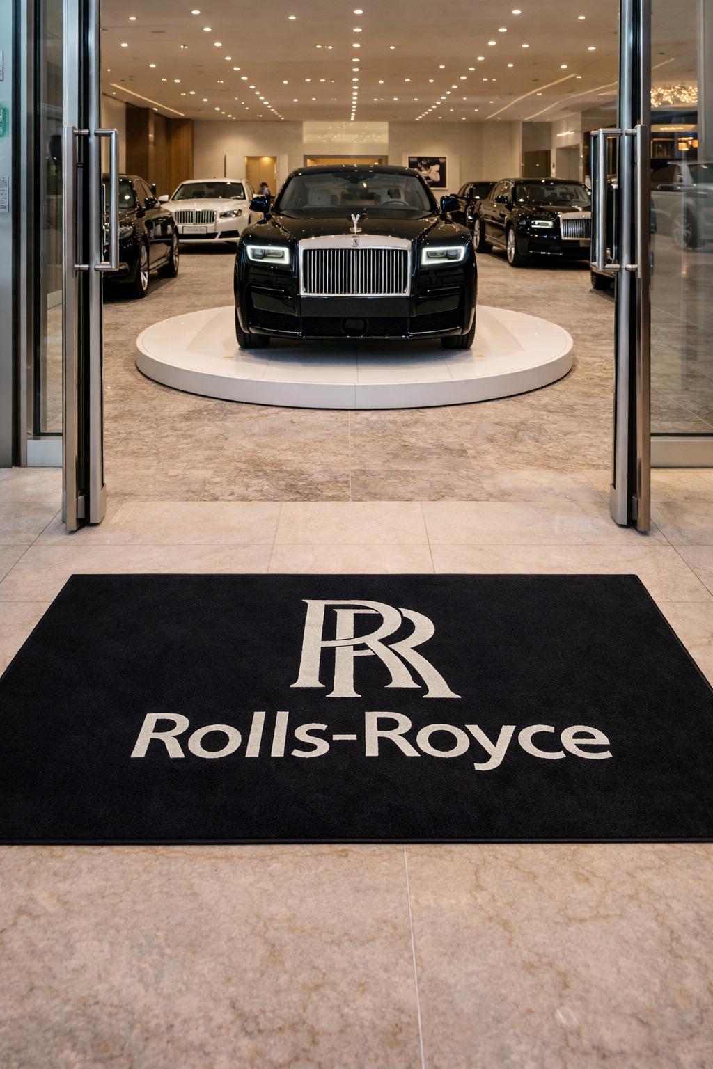 Rolls Royce Premium Luxury Rug (60x87) INCH (150x220) cm Home, Garage & Display Carpet Auto Area Carpet, Car Garage Decor,Car Floor Mat