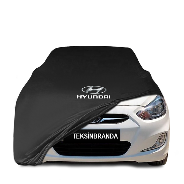 Hyundai Accent 4 Sedan (2010-2018) Indoor Car Cover Custom Fit, Black, Gray, Blue, Red Color