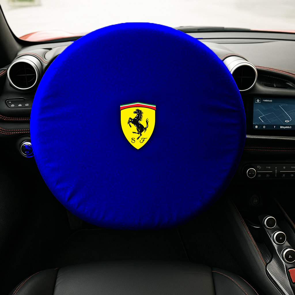 Steering Wheel Cover Soft Elastic Premium Fabric For all Ferrari Model