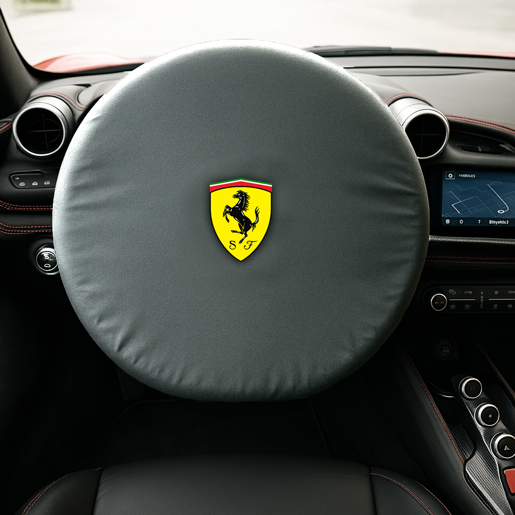 Steering Wheel Cover Soft Elastic Premium Fabric For all Ferrari Model