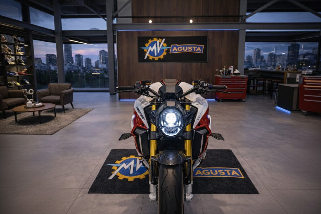 MV AGUSTA Premium Custom Rug (28x87) INCHS (75x220)Cm – Motorcycle Garage & Room Decor