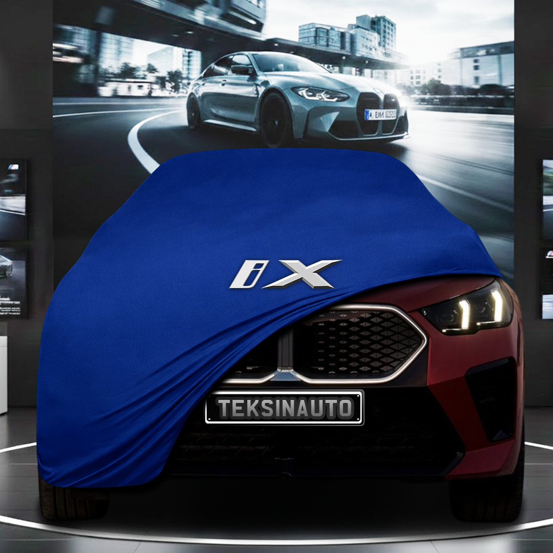 BMW İX2 (2024-) Custom Fit Indoor Car Cover Soft Stretch Black Gray Blue Red Dust Protection Garage Cover Laser Cut + Bag