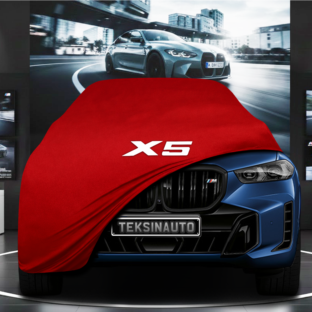 BMW X5 F95 (2023-) Custom Fit Indoor Car Cover Soft Stretch Black Gray Blue Red Dust Protection Garage Cover Laser Cut + Bag