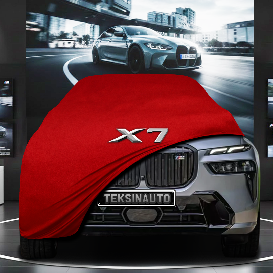 BMW X7 G07 LCI (2023-) Custom Fit Indoor Car Cover Soft Stretch Black Gray Blue Red Dust Protection Garage Cover Laser Cut + Bag