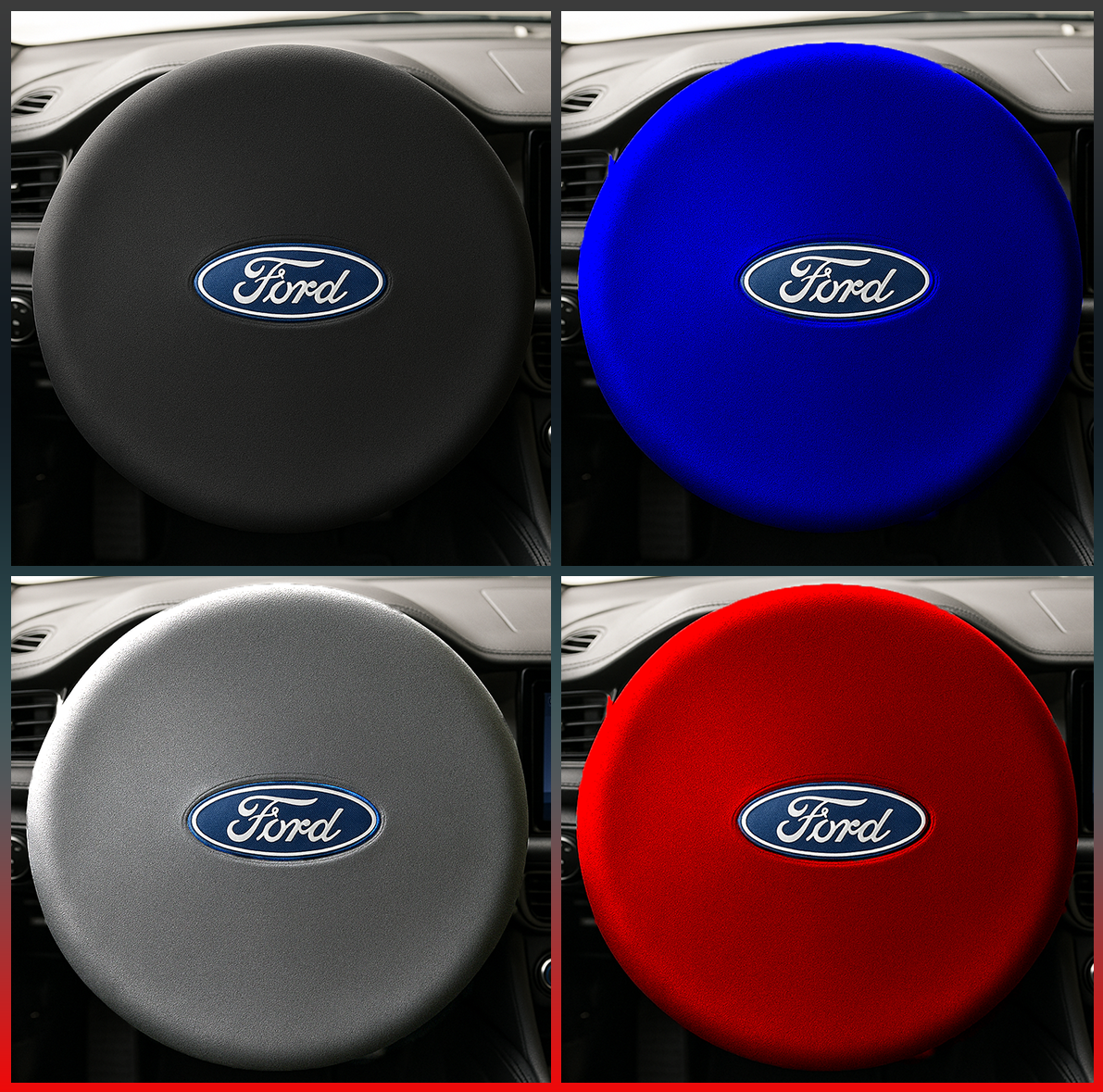 Steering Wheel Cover Soft Elastic Premium Fabric For all Ford Model